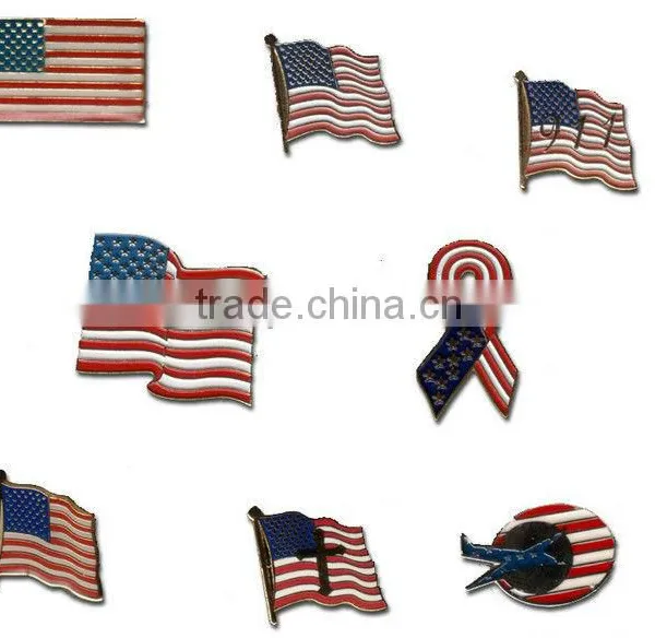 China Factory Made America Flag Series Badge Pin