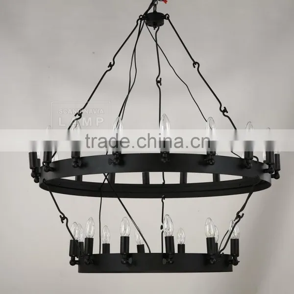 Vintage Industrial Pendant Lighting Iron Ceiling Lamp Candle Chandelier photo-5