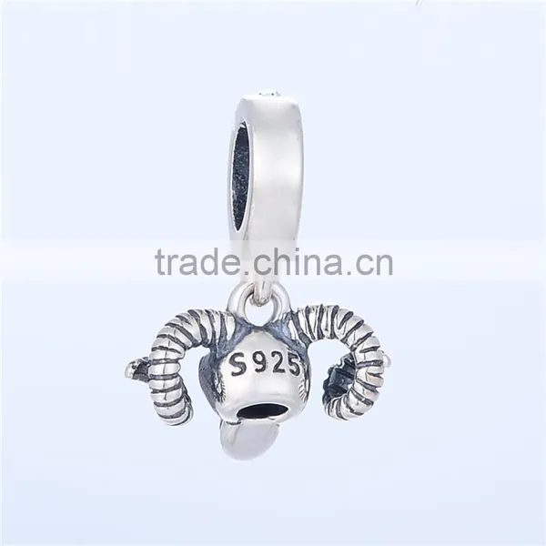 S164 Globalwin Diysterling Jewellery Silver Goat Head Pendant photo-2