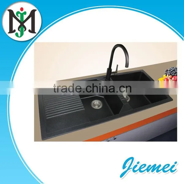 Double Drainer Quartz Stone Sink With Free Used Kitchen Cabinets photo-3