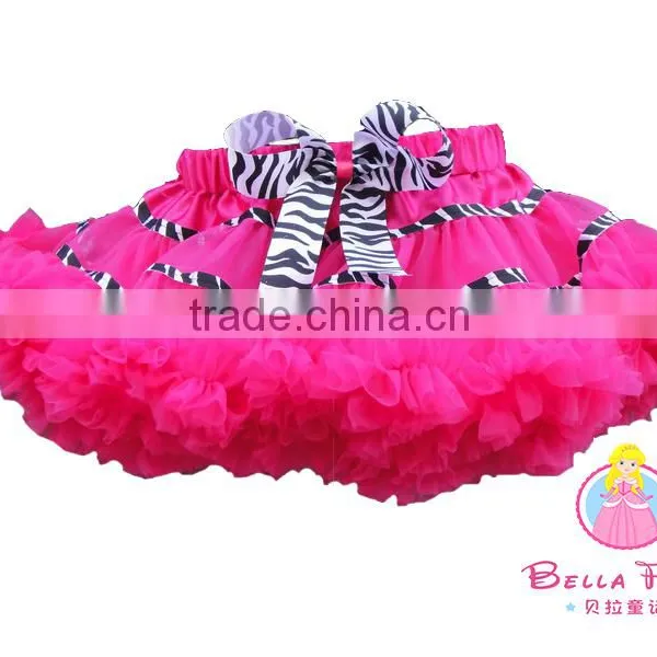 Romantic Tutu Fluffy Tutu Skirt With Ribbon for Kids Satin Tutus Skirt photo-3