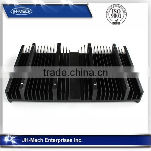 CNC Machining Black Aluminum LED Street Light Heat Sink