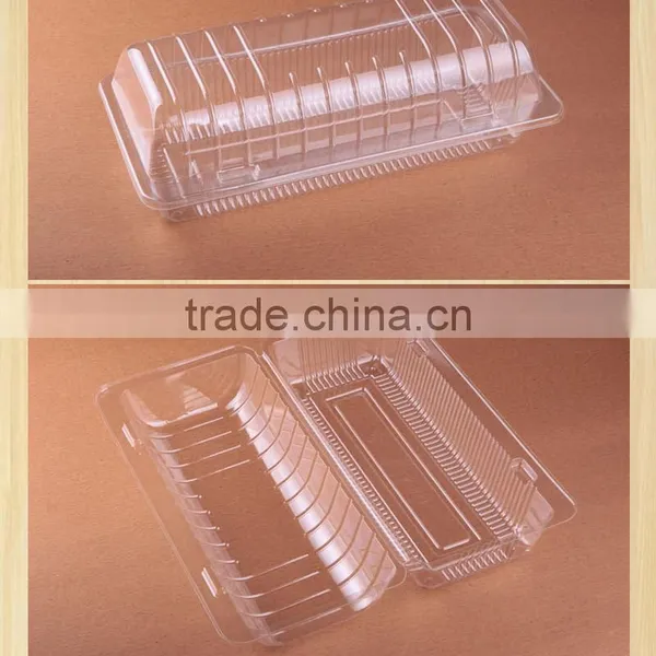 Clear Folding Long Plastic Cake Container With Lid photo-2