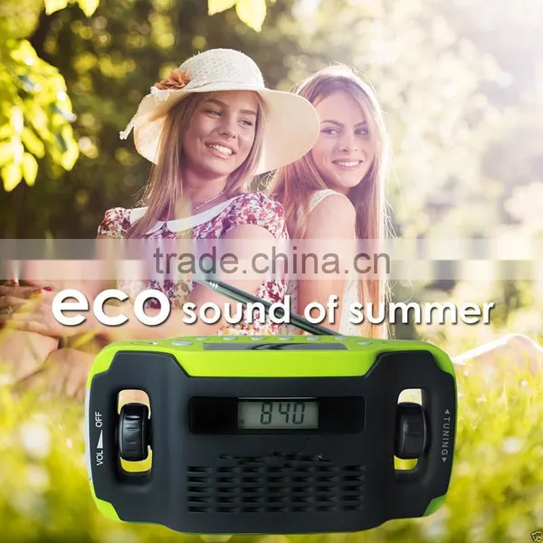 AM FM BANDS SOLAR POWER RADIO CAMPING Emergency Radio With LED Light photo-2