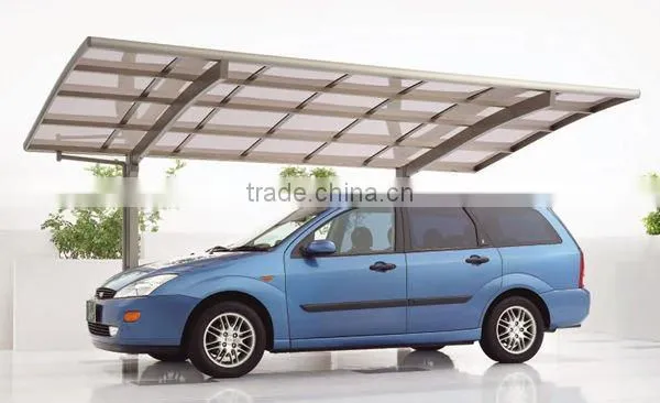 Single Slope Aluminum Polycarbonate Modern Carport photo-5