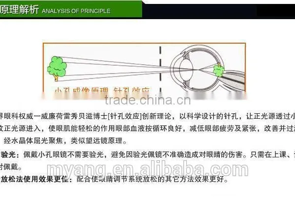 China Sunglass Manufacturers/fashion Brand Pinhole Glasses Medical Glasses 2015 EBay Hot Pinhole Glasses Anti Fatigue Glasses photo-3