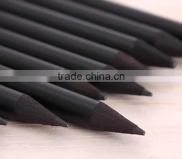 Factory Wholesale High Qulaity 7inch HB Round Jewel Black Wooden Pencils photo-3