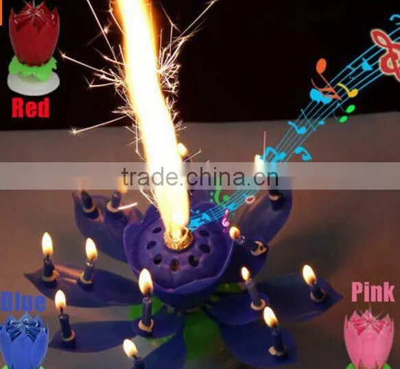 Magical Opening Flower Musical Best Happy Birthday Candle