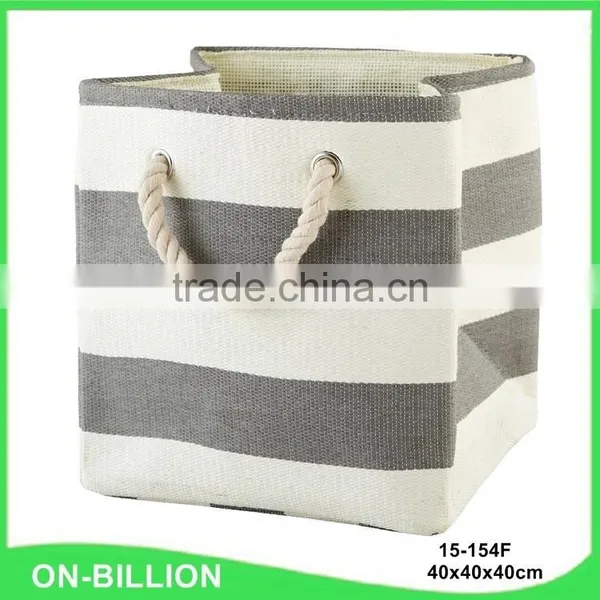 Household Square Foldable Paper Cloth Magazine Storage Basket photo-2