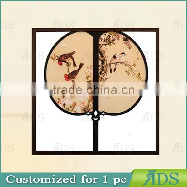 Framed Handmade Chinese Fan Canvas Wall Art photo-2