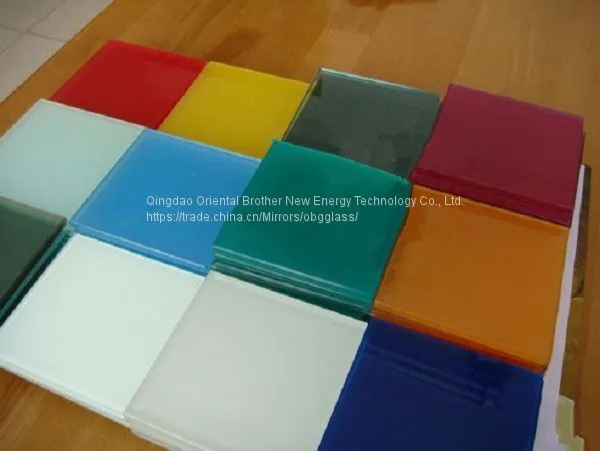 4 мм окрашенное в синий цвет стекло BluePainted Glass/ цветное стекло RAL1347 photo-4