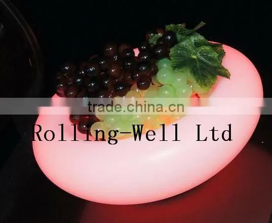 Multi Color Change Flashing LED Fruit Plate CE/RoHS Bowl for Home Decoration photo-2