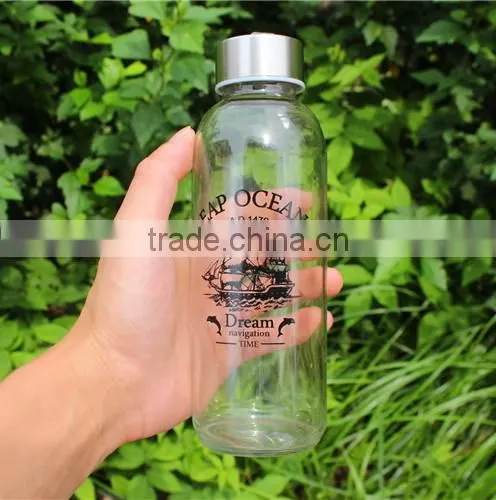 Frosted Glass Water Bottle With Cloth Cover photo-3