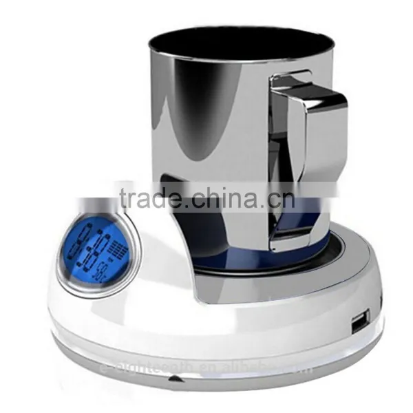 All in One USB Cup Warmer Clock Computer PC 4 Port Hub photo-2