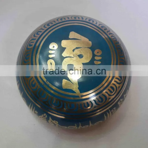 Best Selling Symbolic Colored Tibetan Healing Meditation Singing Bowl photo-4