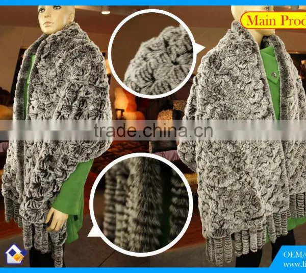 High Quality Knitted Rex-Rabbit Scarf photo-3