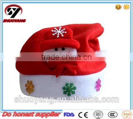 Custom Festival Decoration Silk Printing Christmas Santa Claus Hat For Kids photo-3