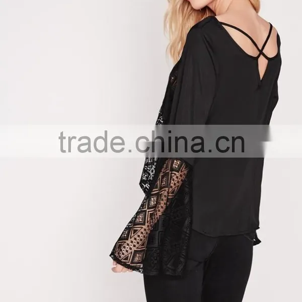 OEM Service Wholesale Korean Style Fancy Lace Blouse photo-5