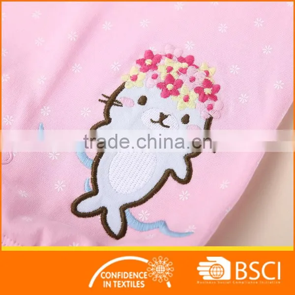 Nice Pink Embroidery Baby Body Romper photo-3