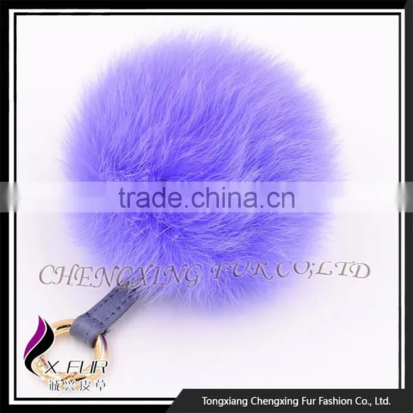 CX-A-63 Cute Promotional Fox Fur Pompon Keychain photo-6