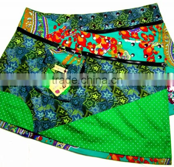 2017 Best Selling Designer Ladies Chilly Grapes Wrap Skirt Reversible Wholesale photo-5