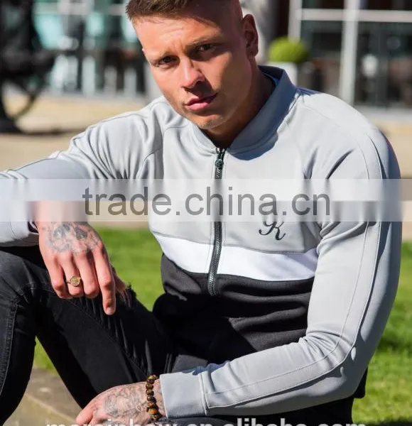 Fashion Style Mens 100% Polyester Baseball Jacket Full Zipper Tracksuit Top Panel Raglan Long Sleeve Hoodie Jacket photo-4