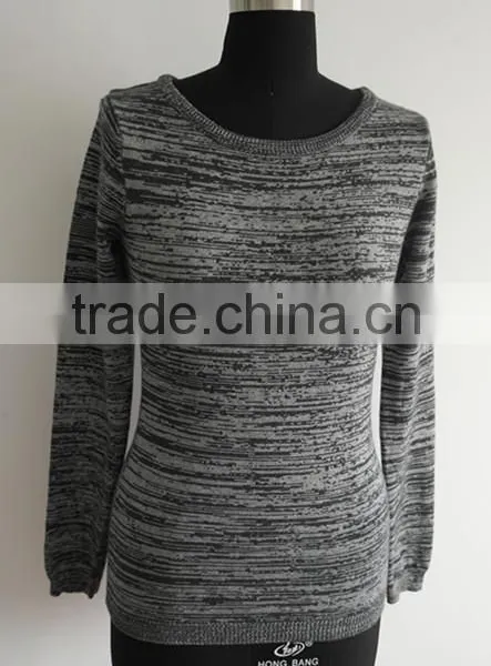 Fashion Ladies Space Dye Pullover Sweater/jumper