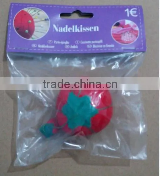 Blister Card Pack of 100% Cotton of Tomato Pin Cushion With Saw/wood Dust Inside photo-5