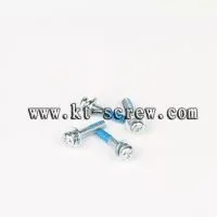 Steel Blue Zinc Plated Anti-loose Combination Screw With Nylok Patch