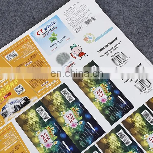 Manufacture Customized Die Cut Small Piece Printed Self Adhesive Stickers for Car Cleaning Shampoo/cleaning Detergent Products photo-3