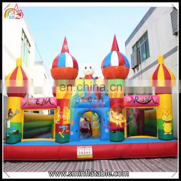Most Funny Inflatable Kitty Cat Funcity,kid Funny Playground Bouncer,mobile Amusement Park photo-3