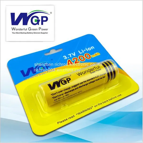 WGP 18650 3.6V/3.7V Li-ion Battery Cylindrical Rechargeable Lithium Ion Battery Cell With PCB Protection Plate photo-2