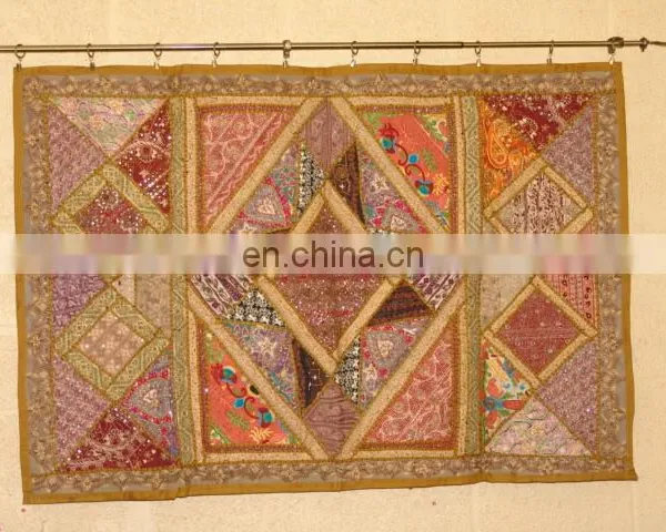 Wholesale Manufacturer Old Sari Patchwork Tapestry Wall Hangings and Tabel Runner photo-3