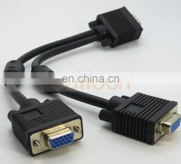 1 VGA Male to 2 VGA Female VGA Monitor Y Splitter Cable photo-3