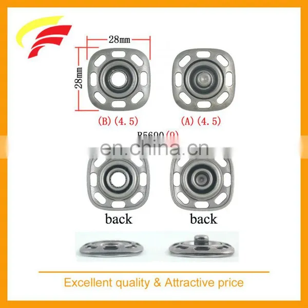 Fashion Zinc Alloy Round Sewing on Snap Button for Coat photo-2