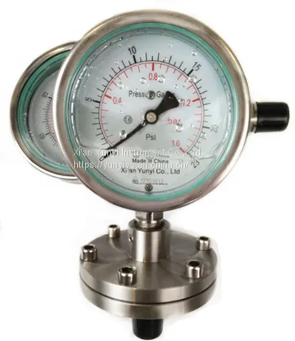 Diaphragm Manometer Oil Filled Pressure Gauge photo-2