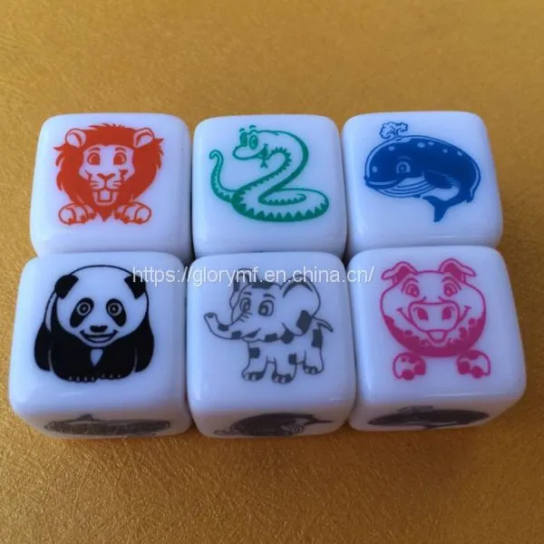 Wholease Heat Printing 16mm Plastic Acrylic Dice/board Game Dice photo-2