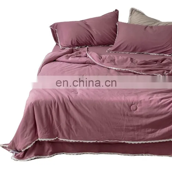 Wholesale Comforter Folded Soft 100% Cotton Knitted Lightweight Coverlet For All Season Quilt photo-2