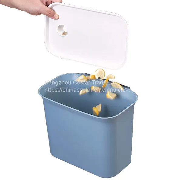 Plastic Hanging Trash Can Waste Bin for Cupboard Recycling Garbage Container photo-3