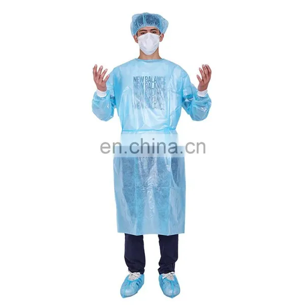 Elastic Cuffs Waterproof Non Woven Disposable Isolation Cover Gown for Visitors photo-2