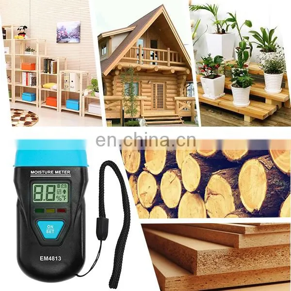 All-sun EM4813 Portable Wood Moisture Meter Digital Thermometer photo-2