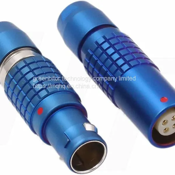 Compatible for Lemo 1B FGG PHG Connector, Male Female Circular Push Pull Free Socket and Cable Plug (6-pin, Black)