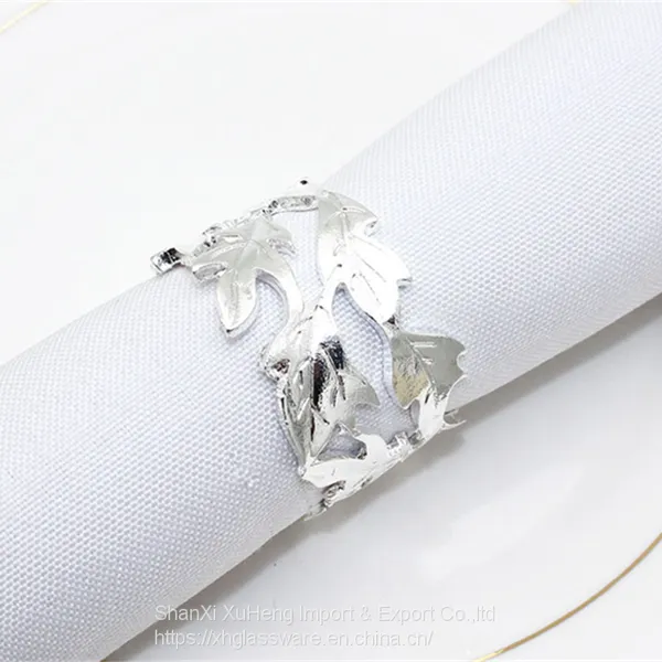 Luxury Rose Gold Silver Napkin Ring For Dining Table Decoration photo-2