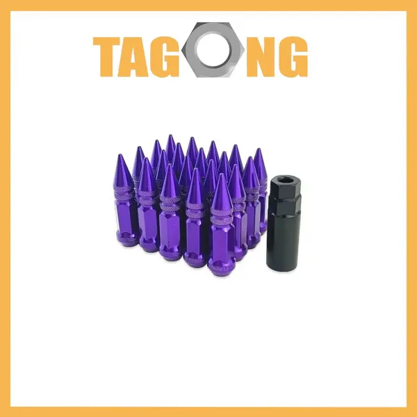 20PCS/Set Blox Racing Jdm Style 50mm Aluminium Extended Tuner Lug Nuts With Spike for Wheels Rims M12X1.25 / M12X1.5 Blox750djt photo-5
