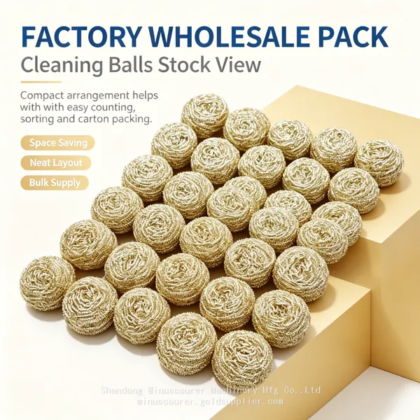 High Density Brass Wire Scrubebr Anti-Shed Steel Wool Ball photo-2