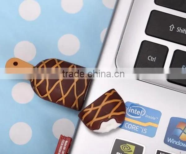 Pvc Material Ice Cream Usb 2.0 With Keychain Supplier's Choice photo-3