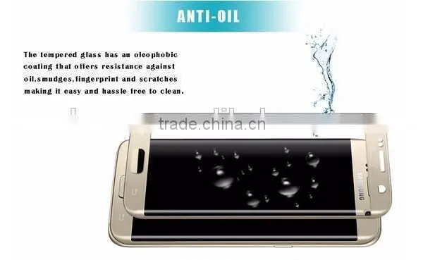Full Cover Protector !Anti-Fingerprint 0.33mm 9H Premium Gorilla Tempered Glass Screen Protector for Samsung Galaxy s7 Edge photo-5
