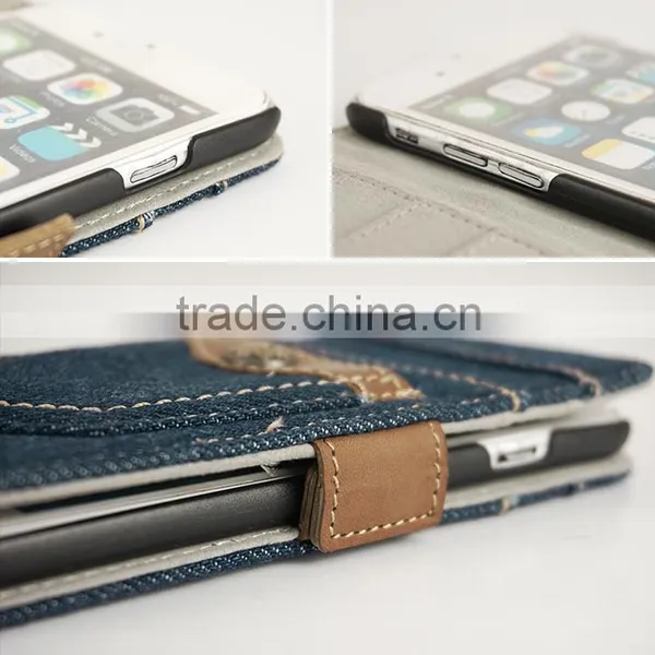Denim Jean Mobile Phone Case With Card Slots for IPhone 6 photo-5