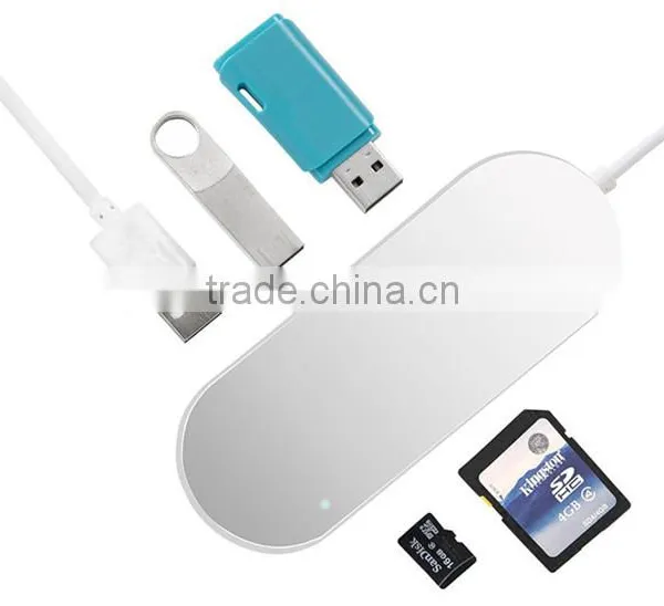 2 in 1 USB to Micro & Card Reader Ports USB 2.0 Connector Cable Hub photo-3