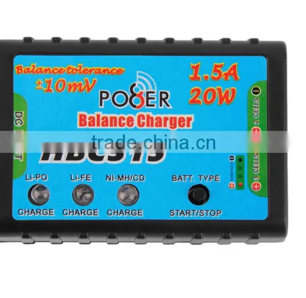 1.5A 20W 2S 3S LiPo Battery Balance Charger for DIY Drone photo-2